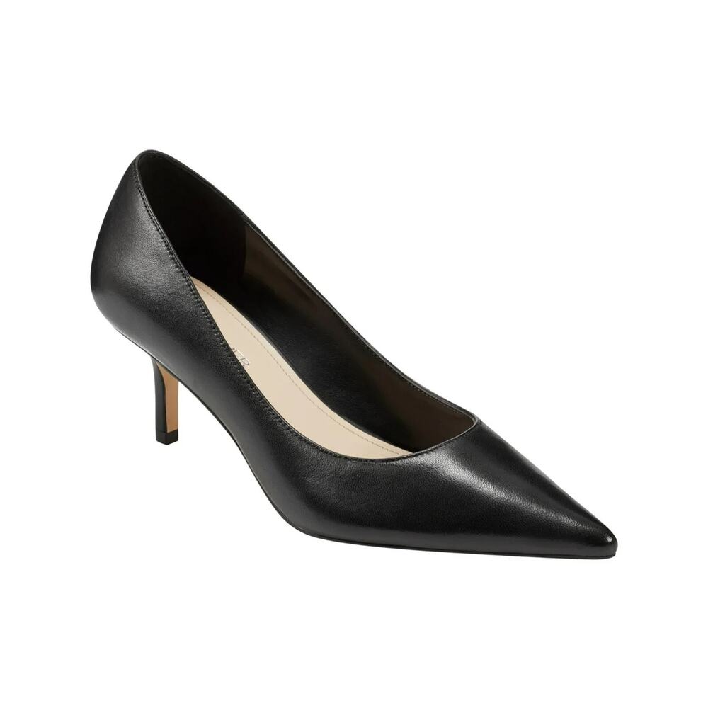 Marc Fisher Women's Alola Leather Slip On Pumps, Black Size 7.5M